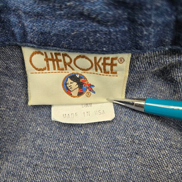 Vintage Cherokee Women's Jeans Pleated Tapered Front Yoke Dark Wash size 12 READ - Picture 11 of 15